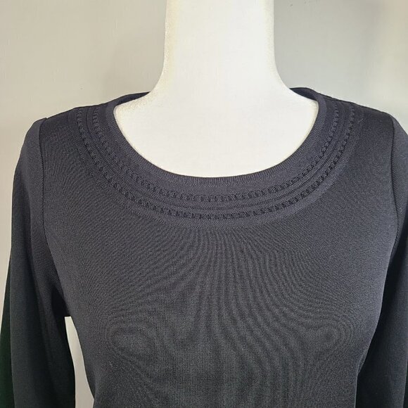 𝅺EXCLUSIVELY Misook Black Long Bell Sleeve Maxi Dress Stretch - Picture 5 of 7